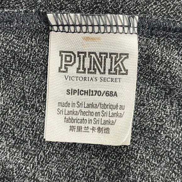 PINK Victorias Secret Womens Athletic Capri Leggings Sz Small Mesh Accent Gray - Picture 3 of 8